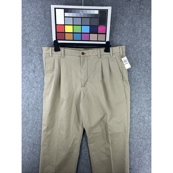 NWT Izod Men's Size 41X35 Performance Stretch Pants Non-Iron Wicking Big & Tall - Picture 15 of 15